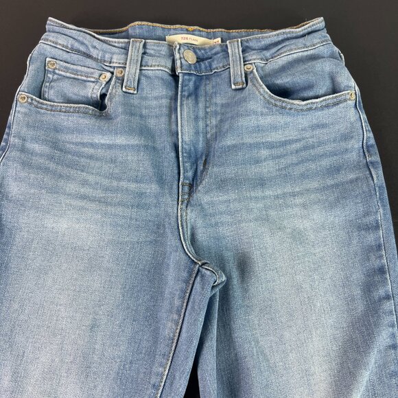 Levi's Jeans Womens 26x30* 726 Flare Mid Rise Blue Faded Distressed Denim Tag 27 - Picture 2 of 16